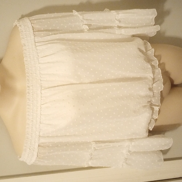 Polka dot off shoulder see through top - Picture 3 of 5